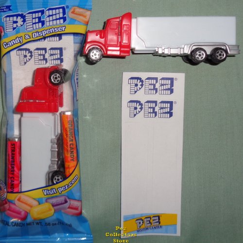(image for) Smoke Stack V Grill Red Cab Blank Pez Truck DIY Stickers MIB