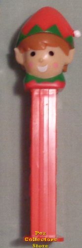 (image for) 2018 Red with Green Trim Elf Christmas Pez Loose