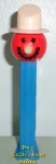 Red Face Snowman Misfit Pez on Blue Stem Loose (image for) Red Face Snowman Misfit Pez on Blue Stem Loose