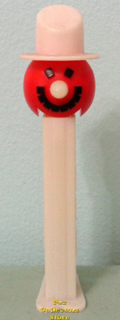 (image for) Red Face Snowman Misfit Pez on White Stem Loose