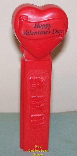 (image for) 1996 Original Happy Valentines Day Heart Pez Red on Red Loose