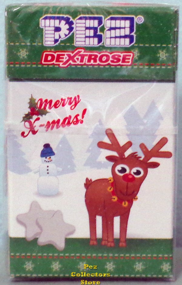 (image for) Merry X-mas Reindeer PEZ Dextrose Caramel Drops 30g Box