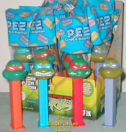 (image for) Revised Teenage Mutant Ninja Turtles Set of 4 Pez MIB!