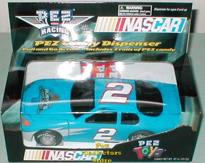 (image for) Rusty Wallace Pull n Go Action Nascar Racing Car Pez - Click Image to Close