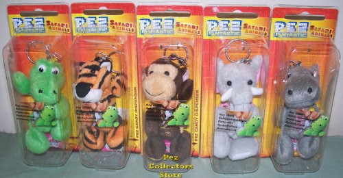 (image for) European Safari Animals Plush Pez Keychains