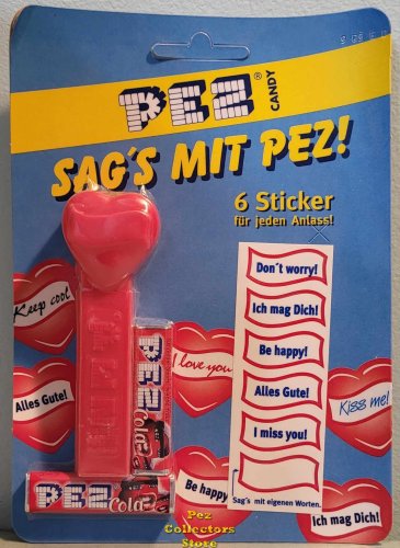(image for) Sag's Mit Valentine Pez with Stickers Mint on Card
