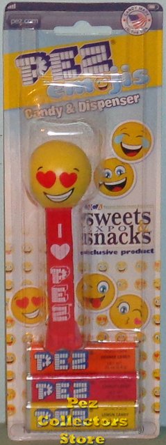 (image for) 2016 Sweets and Snacks Expo Love Emoji I (heart) Pez print MOC