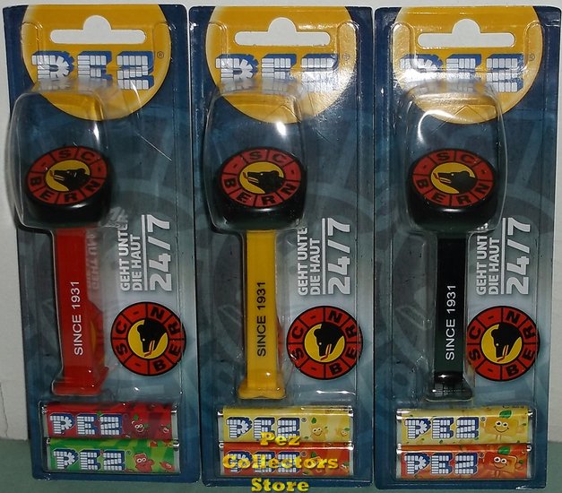 (image for) Switzerland SC Bern Hockey Pez Set of 3 MOC - Click Image to Close