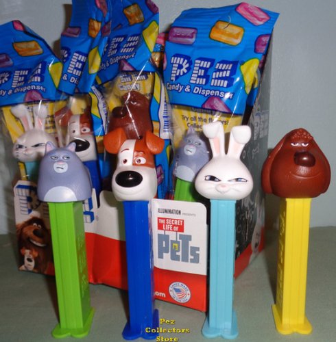 (image for) Secret Life of Pets Set 4 Pez Duke, Chloe, Max and Snowball MIB