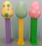 (image for) Pink Yellow and Blue Easter Egg Pez Set of 3 Loose