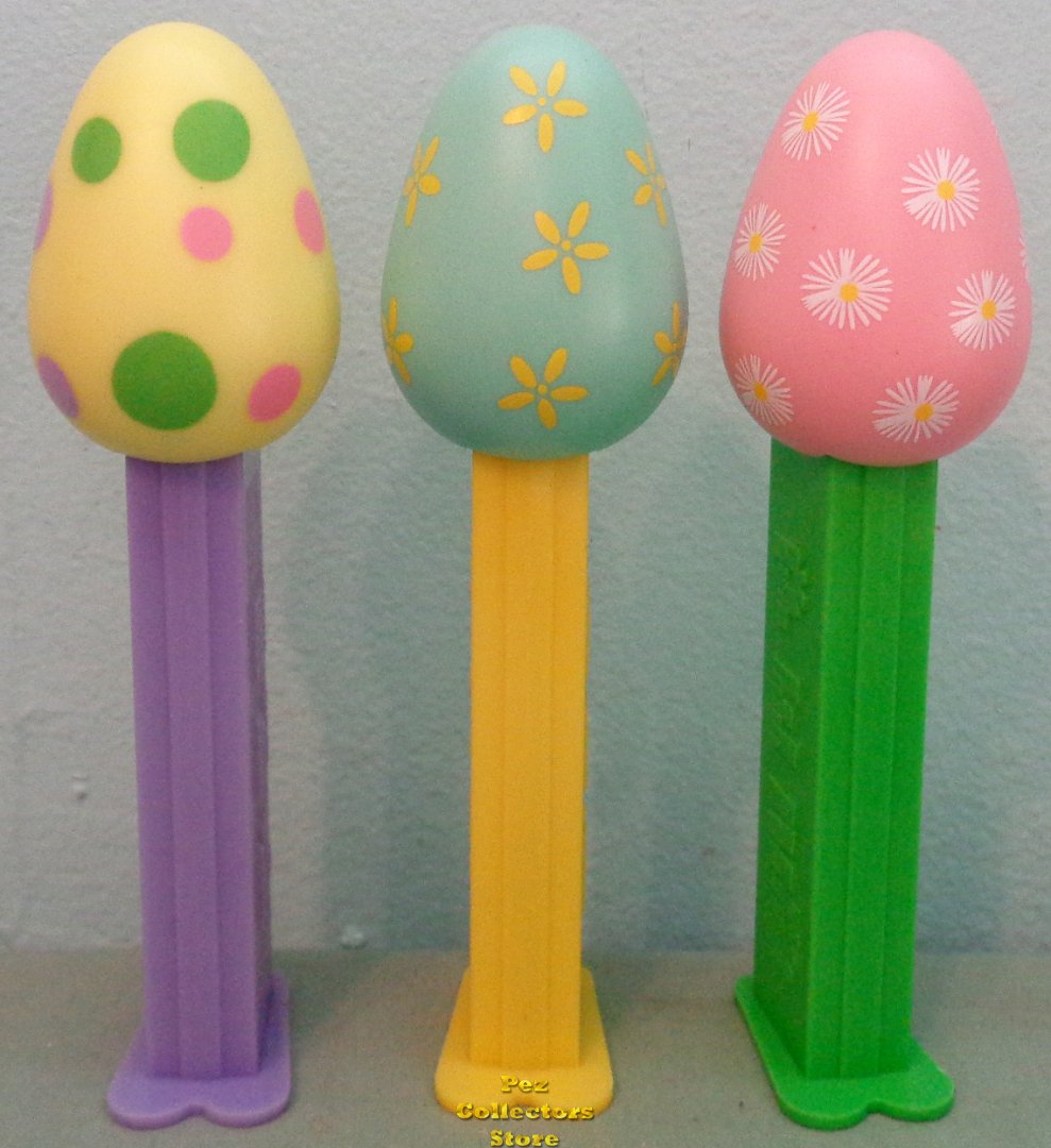 (image for) Pink Yellow and Blue Easter Egg Pez Set of 3 Loose