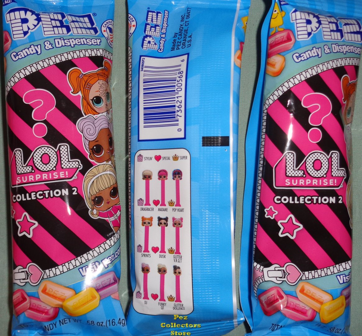 Set of 3 Different LOL Surprise Mystery Dolls Pez Pink Polybag