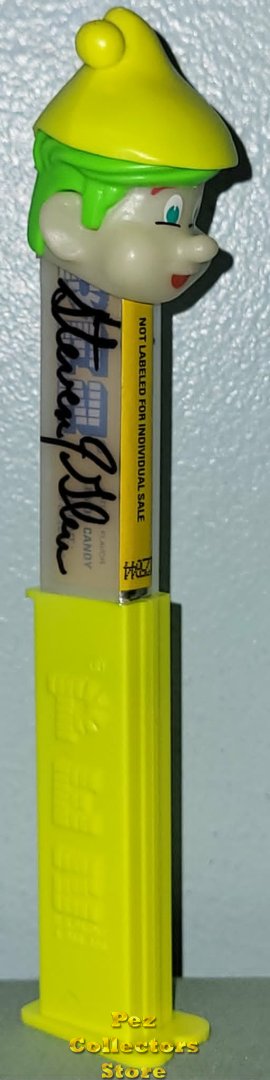 (image for) Steve Glew Pez Outlaw Signed Glow In The Dark Alpine Pez Pal with Green Hair Neon Yellow Stem