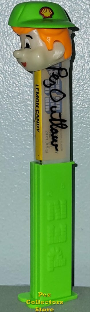 Modal Additional Images for Steve Glew Pez Outlaw Signed GITD Shell Gas Pez Pal Boy on Green Stem