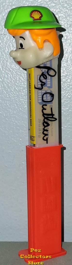 Modal Additional Images for Steve Glew Pez Outlaw Signed GITD Shell Gas Pez Pal Boy on Red Stem