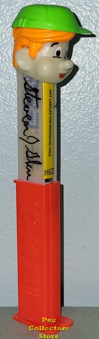 (image for) Steve Glew Pez Outlaw Signed GITD Shell Gas Pez Pal Boy on Red Stem