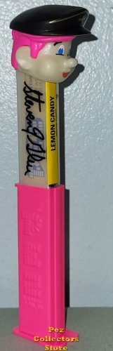 (image for) Steve Glew Pez Outlaw Signed GITD Pilot Pez Pal with Pink Hair on Pink Stem