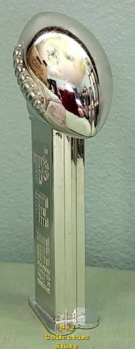 (image for) Chromed Silver Lombardi Super Bowl Fooball Pez Loose