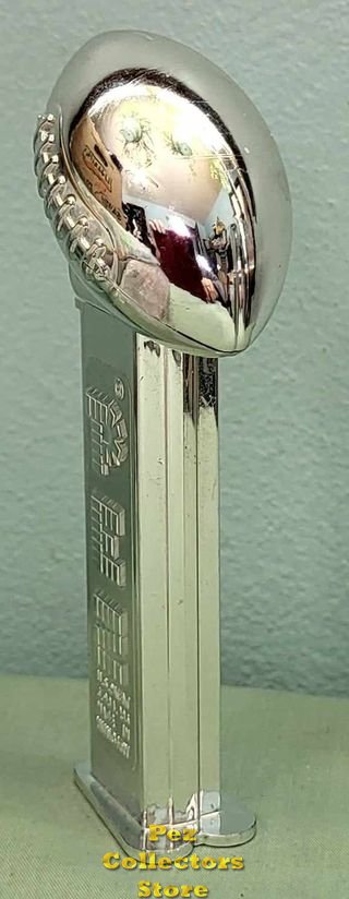 (image for) Chromed Silver Lombardi Super Bowl Fooball Pez Loose