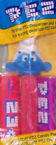 (image for) Series 1 Smurf Pez on Red 3.9 Thin Feet Stem MIB