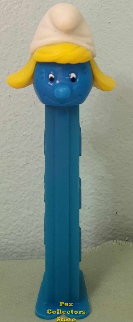 (image for) Smurfette Pez with Molded Eyelashes and Tongue Painted Eyes