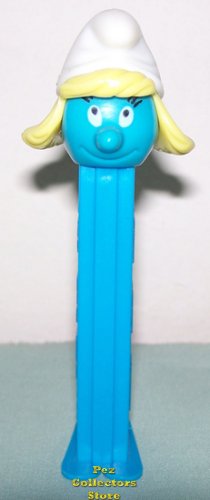 (image for) Smurfs Series I Smurfette Pez with Eyelashes 3.9 Thin Feet