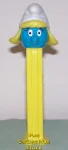 (image for) Smurfs Series I Smurfette Pez with Eyelashes Yellow Hungary Stem