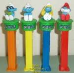European Smurfs Click and Play Pez set of 4