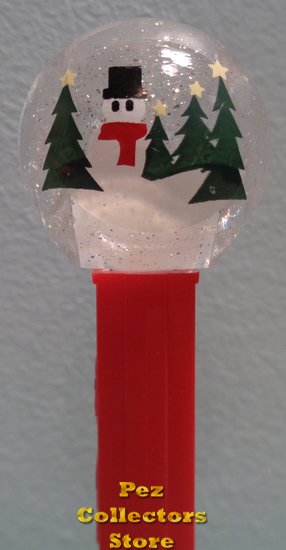 (image for) Snowman Snow Globe Pez for Christmas 2017 Loose - Click Image to Close