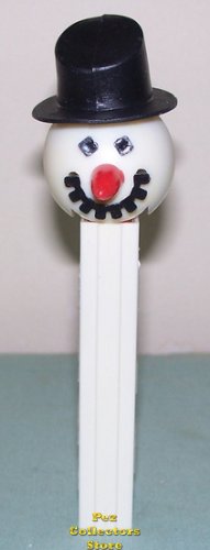 (image for) Snowman A Pez Removeable Short Hat, Eyes, Mouth, Nose NF 3.9 Jugoslavia White Stem