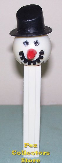 (image for) Snowman A Pez Removeable Short Hat, Eyes, Mouth, Nose NF 3.9 Jugoslavia White Stem