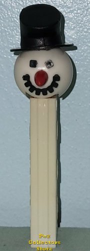 (image for) Snowman A Pez NF White 3.9 Jugoslavia Tall Bent Hat Removable Mouth Eyes and Nose
