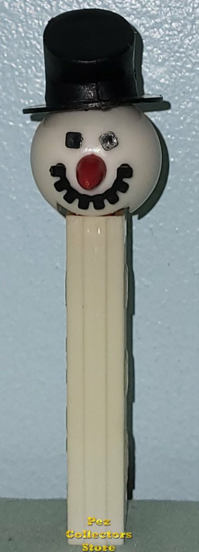 (image for) Snowman A Pez NF White 3.9 Jugoslavia Tall Bent Hat Removable Mouth Eyes and Nose