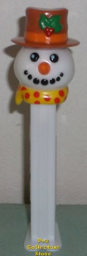 (image for) Retired Snowman C 2002 Brown Hat Christmas Pez Loose