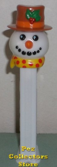 (image for) Retired Snowman C 2002 Brown Hat Christmas Pez Loose