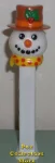 (image for) Retired Snowman C 2002 Brown Hat Christmas Pez Loose