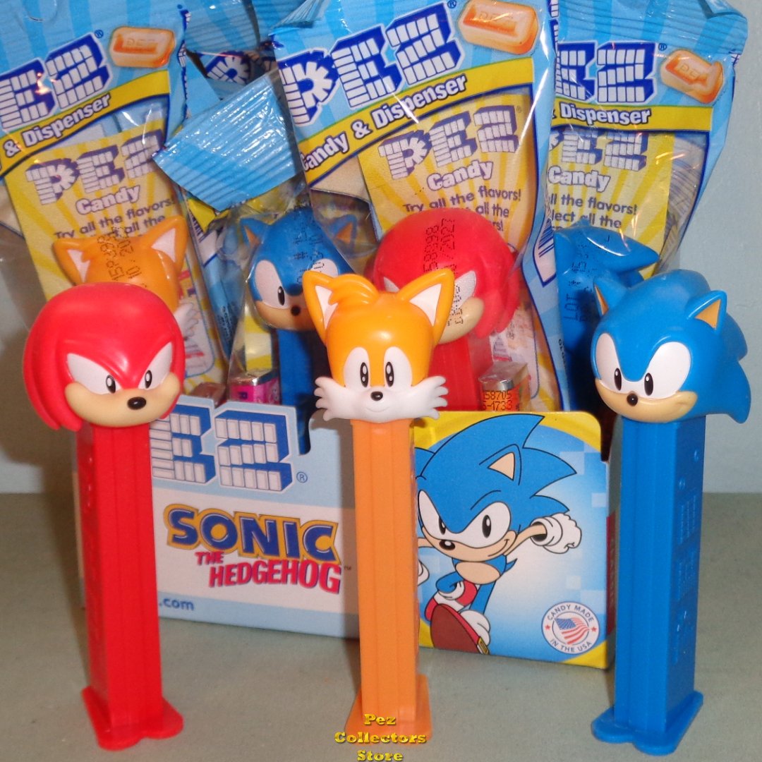 (image for) Sonic the Hedgehog, Knuckles and Tails Pez Set MIB - Click Image to Close