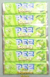 1 package of 6 rolls Sours Green Apple Flavor Pez Candy Refills
