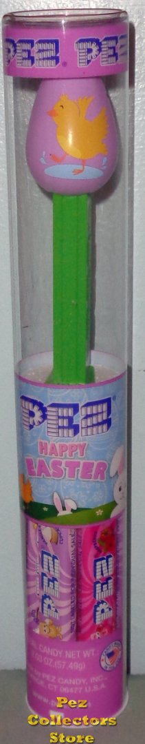 (image for) 2021 Lavender Easter Egg with Splashing Chick Pez Mint in Tube - Click Image to Close