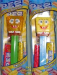 Pair of SpongeBob Pez - Bubbles and Yellow Crystal MIB