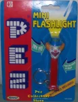 (image for) Mini Peter Pez Clown Flashlight Keychain Mint on Card