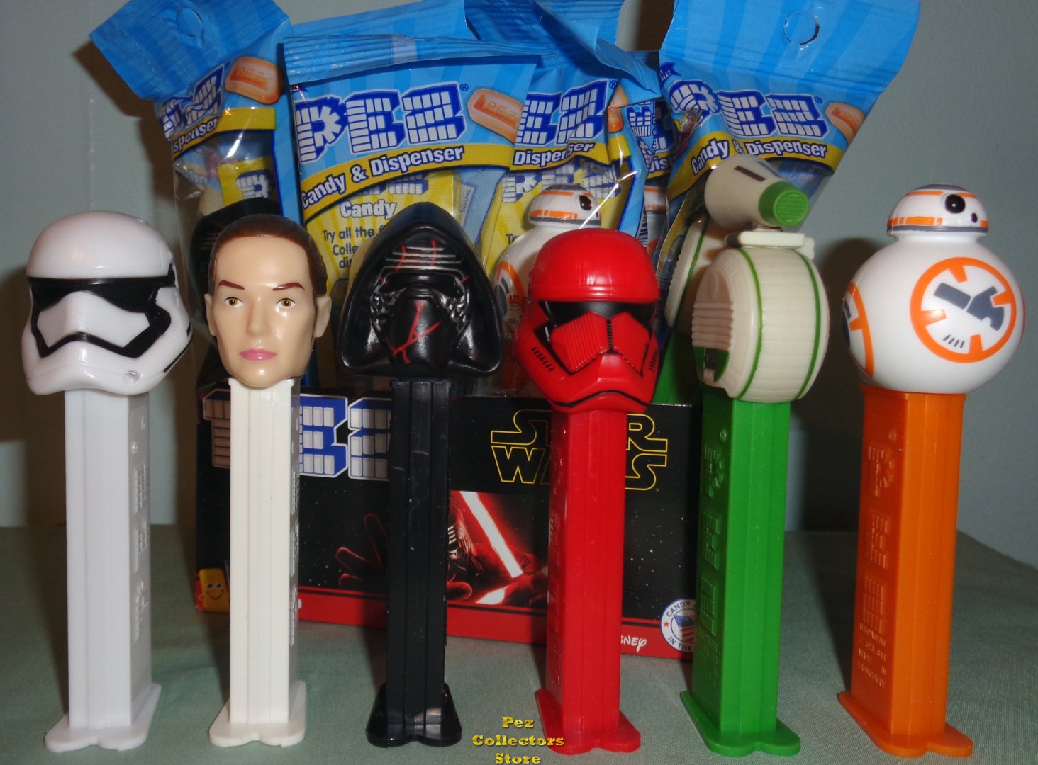 (image for) 2019 Star Wars Ep. 9 Pez Set of 6- new Kylo, Sith Trooper, D-0