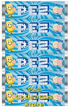 (image for) 1 package of 6 rolls Sugar Cookie Flavor Pez Candy Refills - Click Image to Close