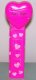 (image for) 2005 Sugar Sugar Heart Pez Neon Pink printed stem Loose