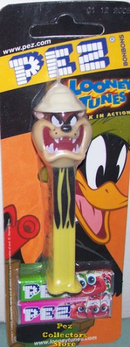 (image for) Back In Action Taz in Safari Hat Pez on Daffy Card