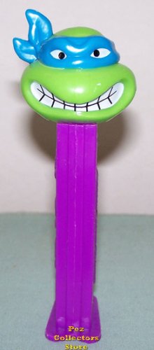 (image for) TMNT Angry Leonardo Blue mask on Purple Stem Pez