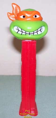 (image for) TMNT Angry Michaelangelo Orange mask on Red Stem Pez