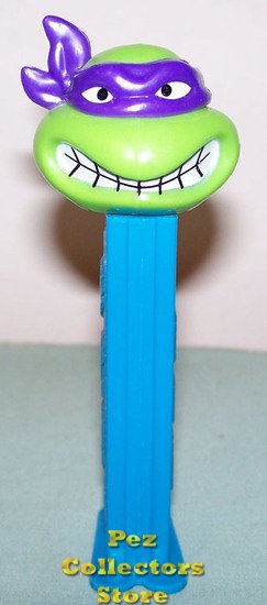 (image for) TMNT Angry Donatello Purple mask on Blue Stem Pez - Click Image to Close