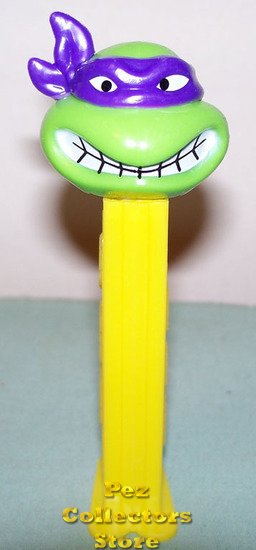 (image for) TMNT Angry Donatello Purple mask on Yellow Stem Pez - Click Image to Close