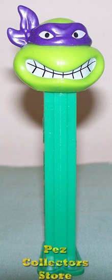 (image for) TMNT Angry Donatello Purple mask on Green Stem Pez - Click Image to Close